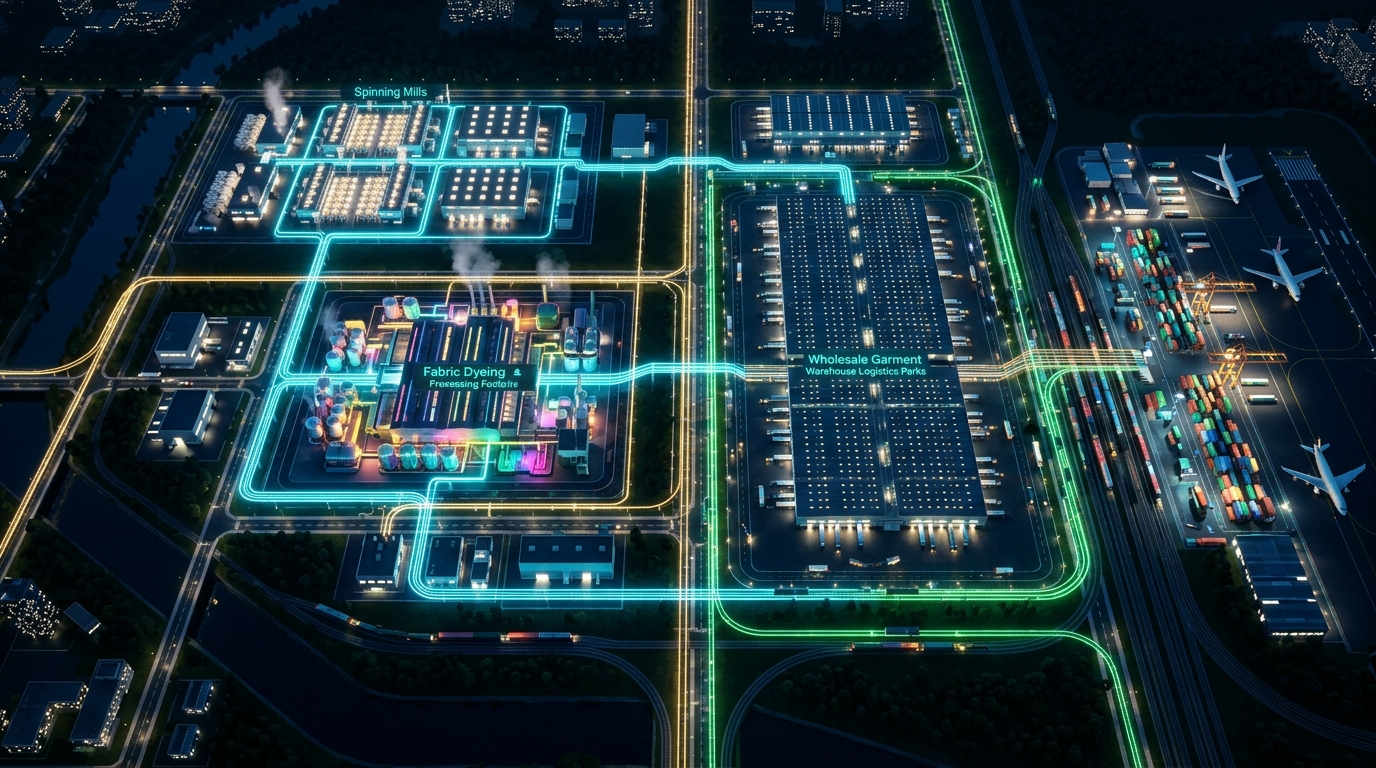 Connected Industry Chain Supply Grid: Mills, Processing, Warehouses